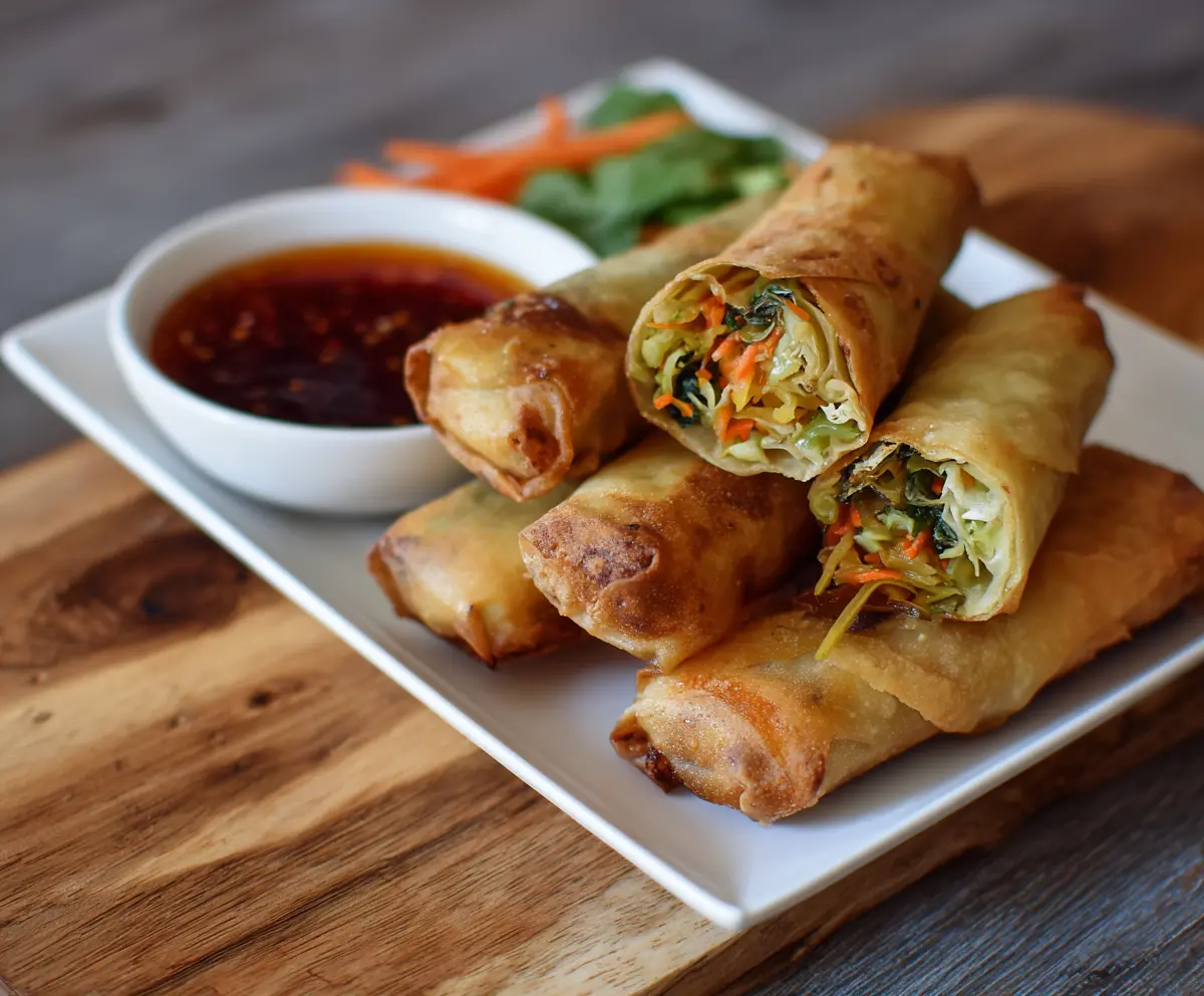 Crispy Baked Veg Spring Rolls