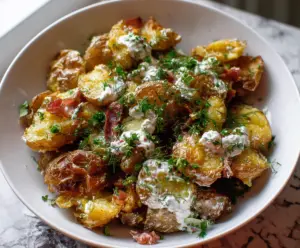 Crispy Smashed Potato Salad