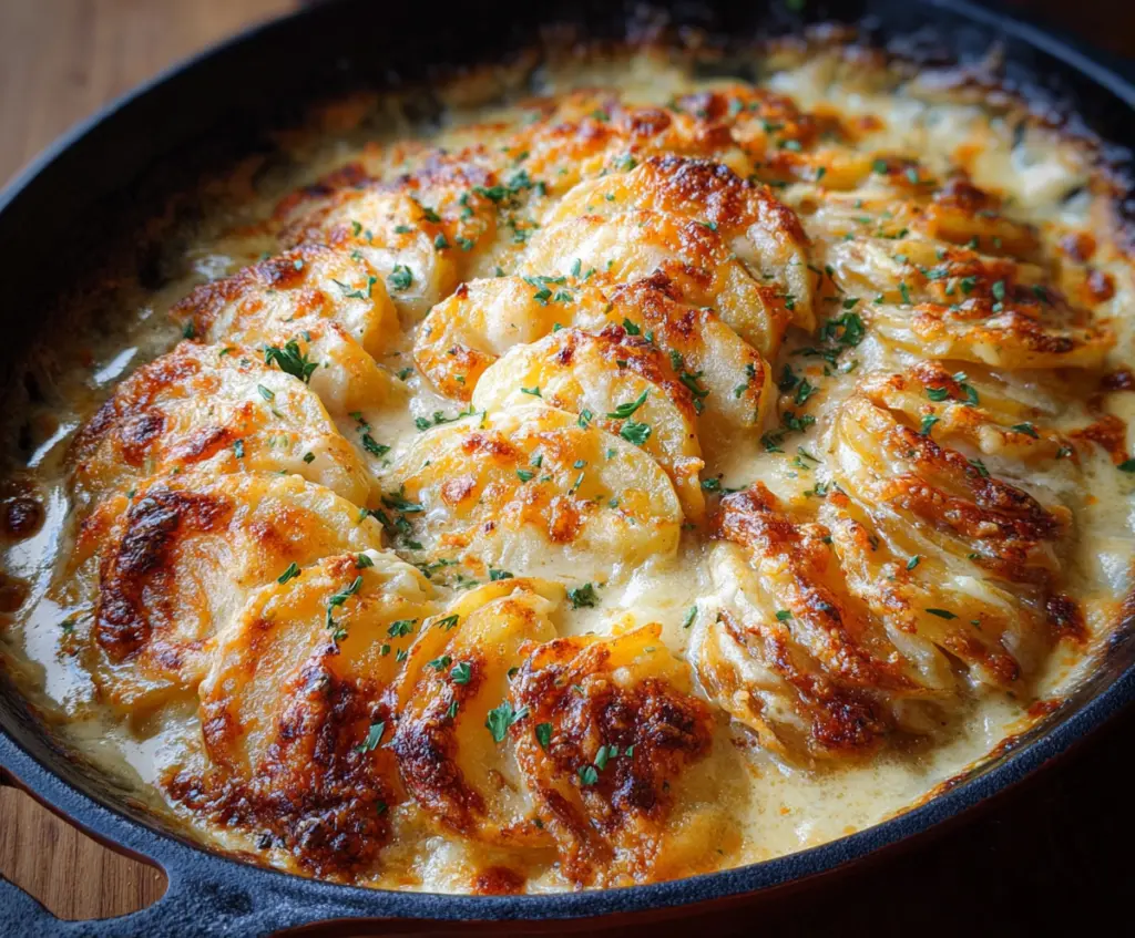 Dad’s Creamy & Cheesy Au Gratin Potatoes