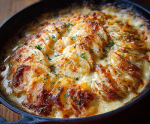 Dad’s Creamy & Cheesy Au Gratin Potatoes