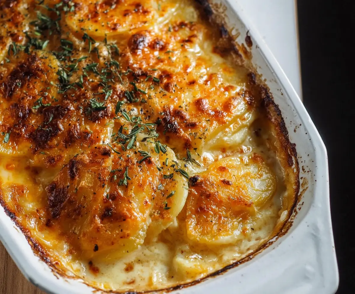 Easy Creamy Cheesy Au Gratin Potatoes