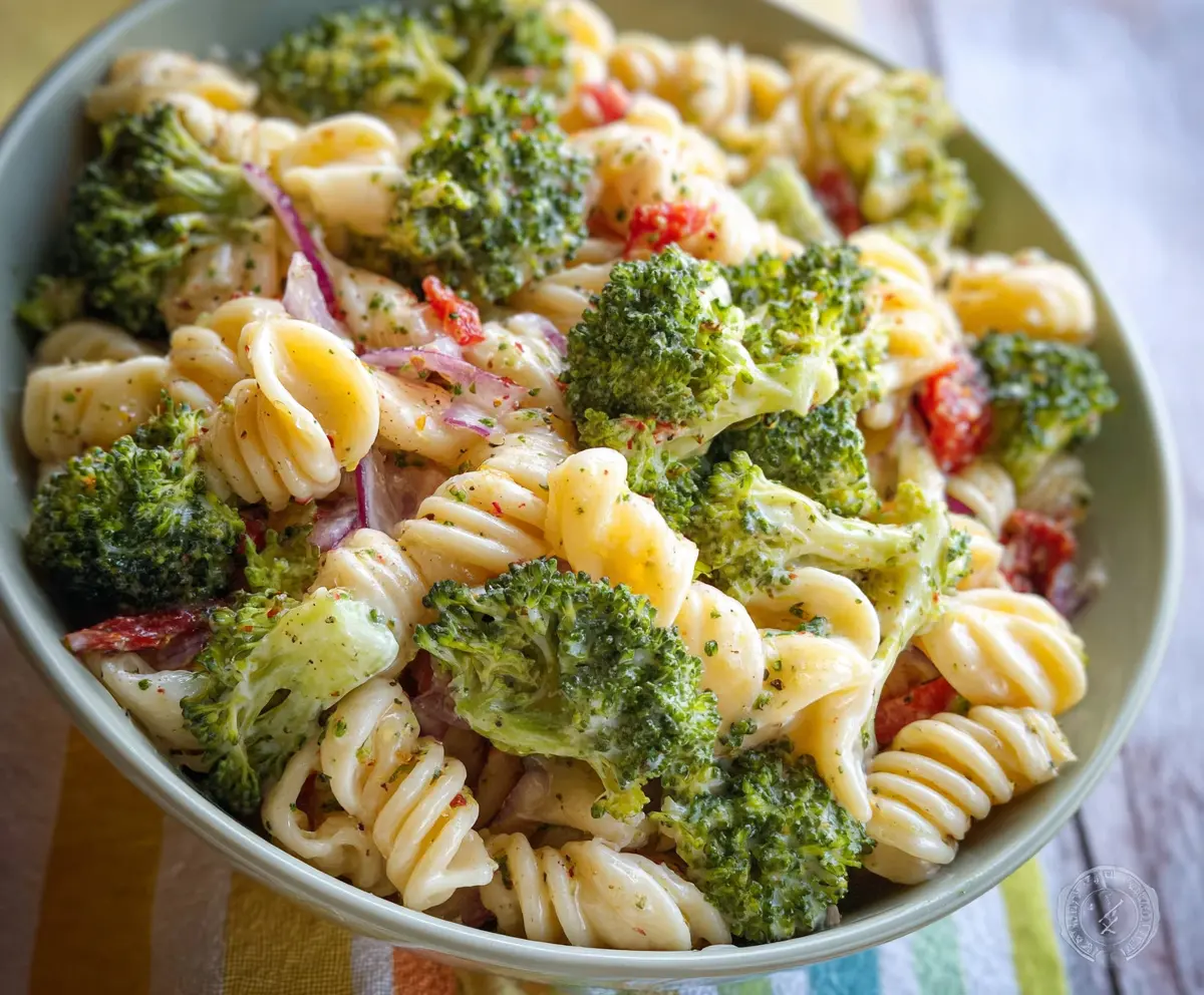 Easy Fresh Broccoli Pasta Salad