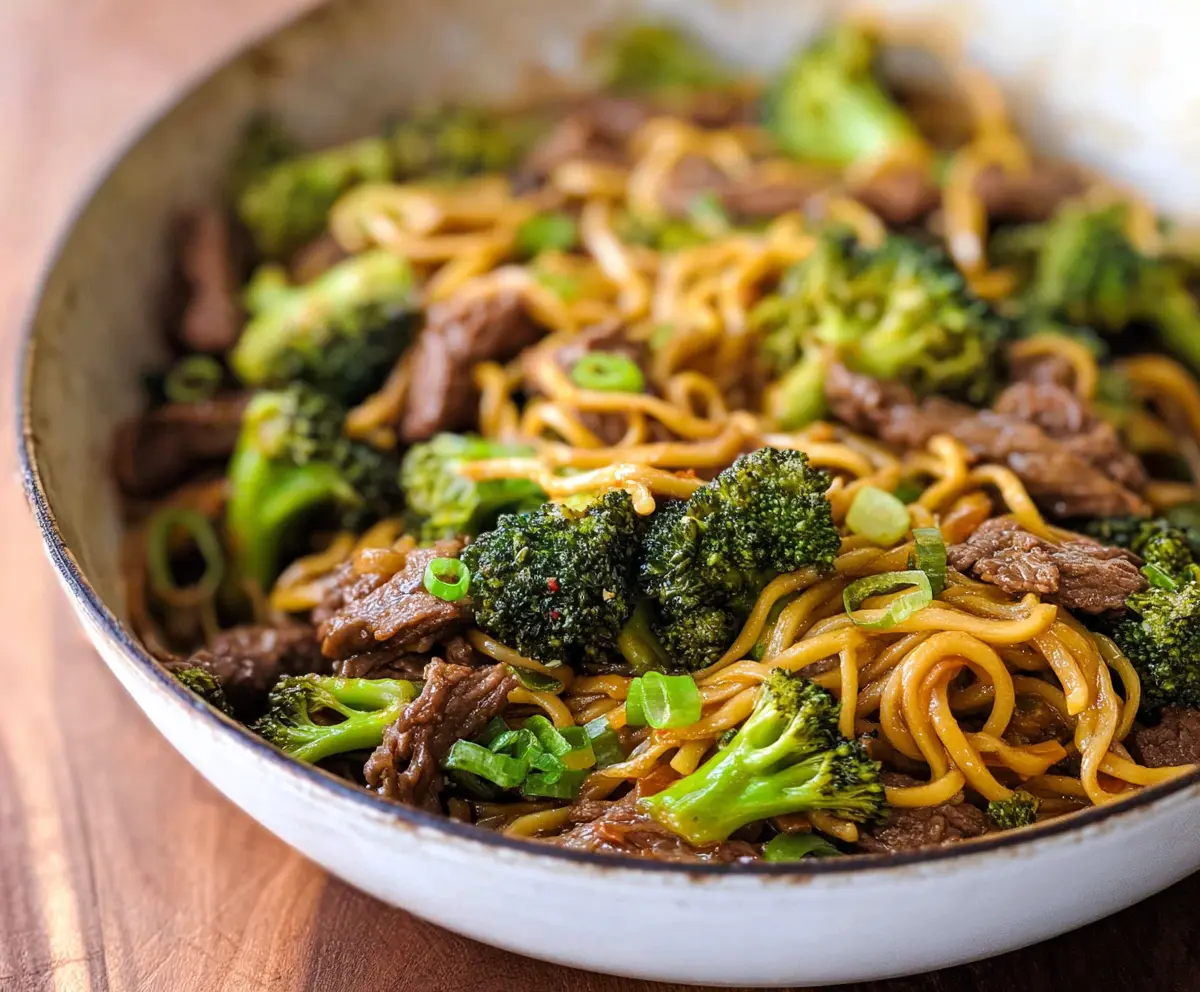 Easy Garlic Ginger Beef Noodles