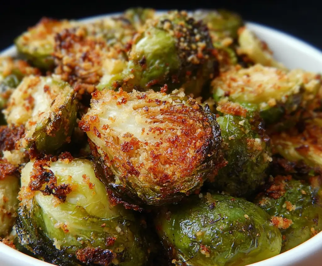 Garlic Parmesan Roasted Brussels Sprouts