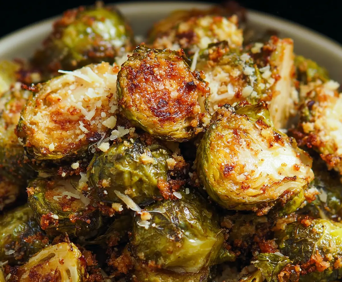 Easy Garlic Parmesan Roasted Brussels Sprouts