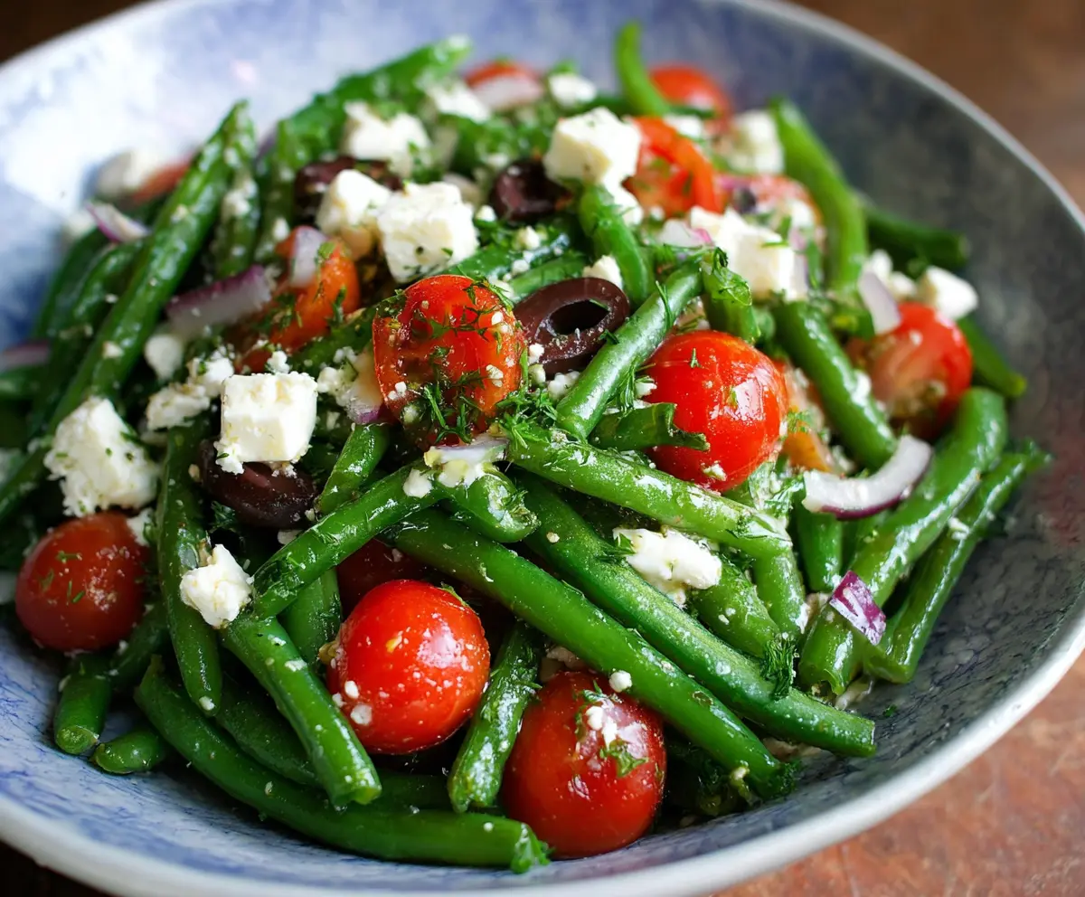 Fresh Green Bean Feta Salad