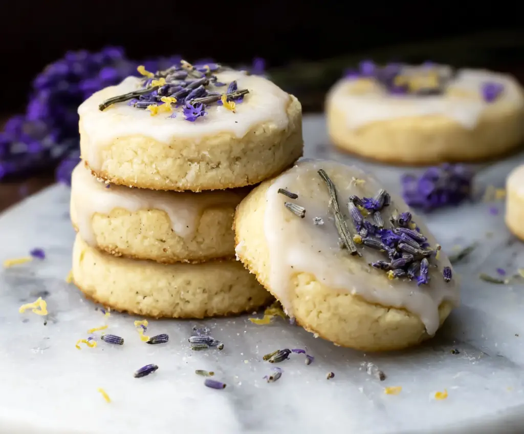 Lemon Lavender Shortbread Cookies