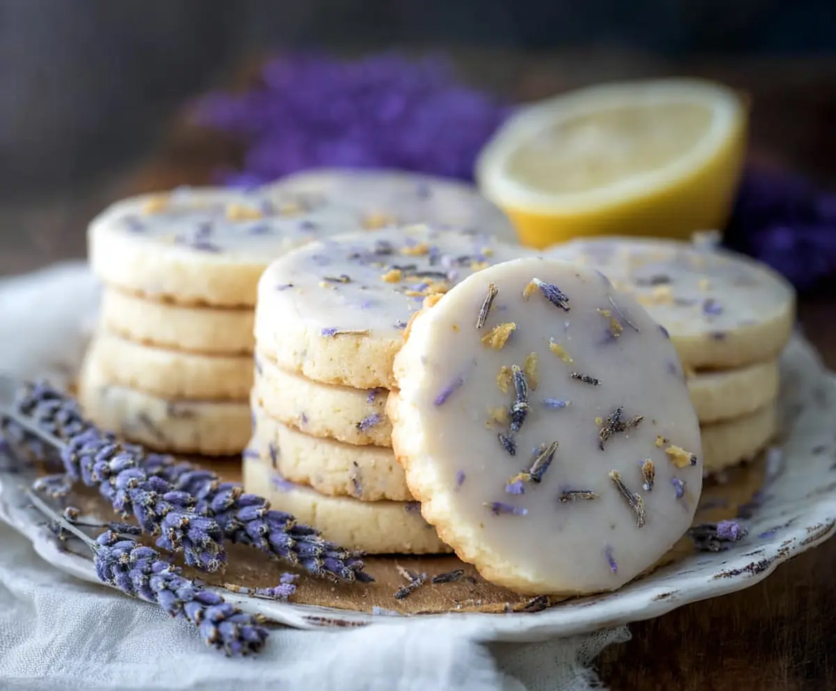 Easy Lemon Lavender Shortbread Cookies