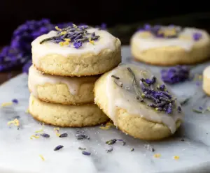 Lemon Lavender Shortbread Cookies