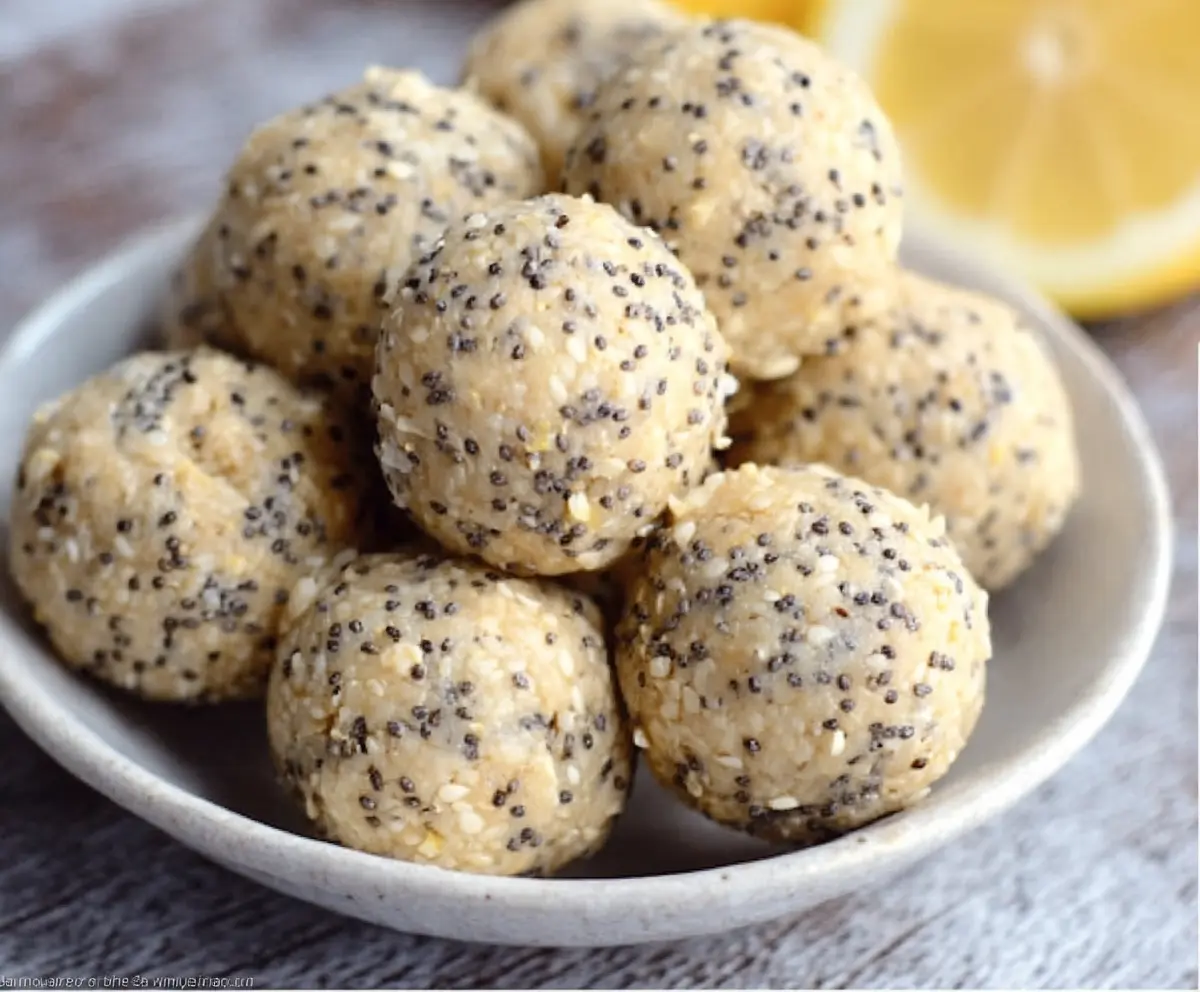 Easy Lemon Poppy Seed energy bites