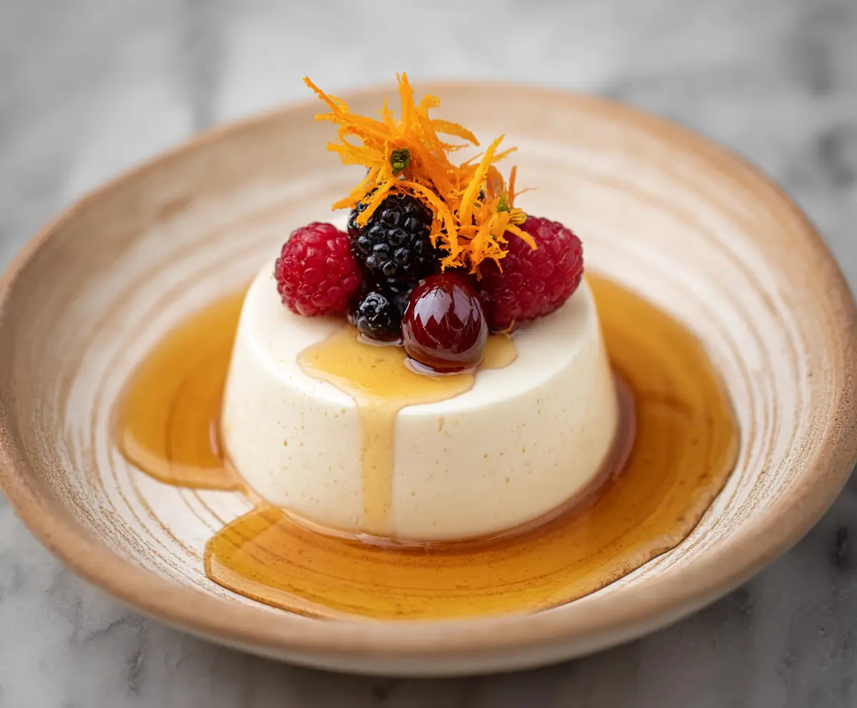 Creamy Orange Blossom Honey Panna Cotta