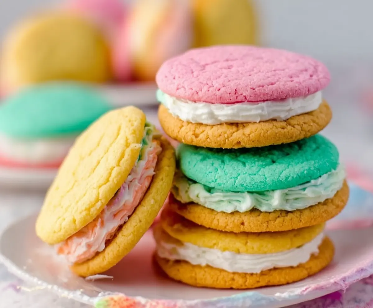 Easy Pastel Sugar Cookie Sandwiches