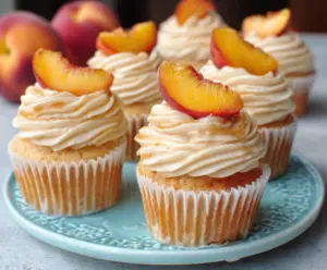 Peach Bellini Cupcakes