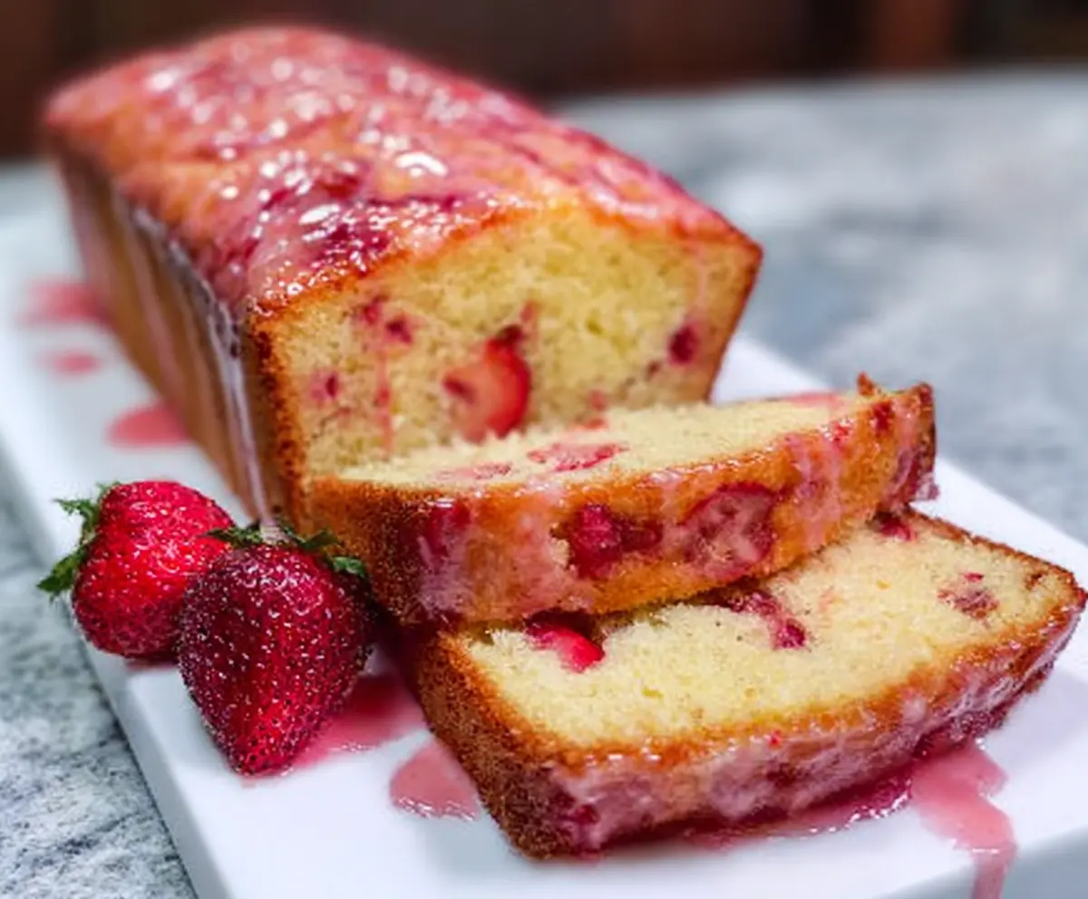 Easy Sweet Strawberry Pound Cake