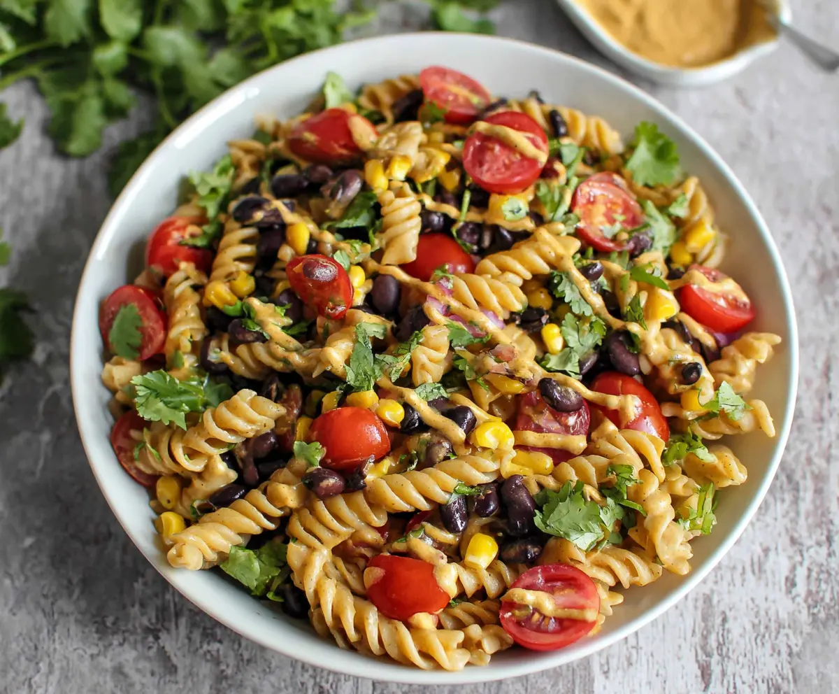 Easy Vegan Southwest Pasta Salad