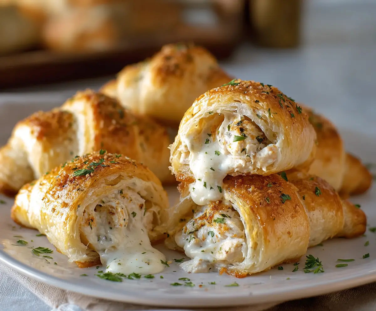 Easy Chicken Alfredo Crescents