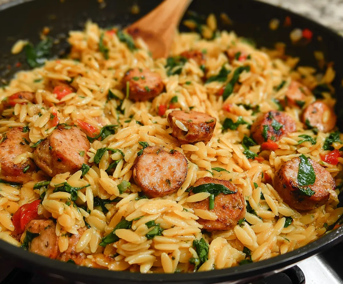 Easy Chicken Sausage Orzo Recipe