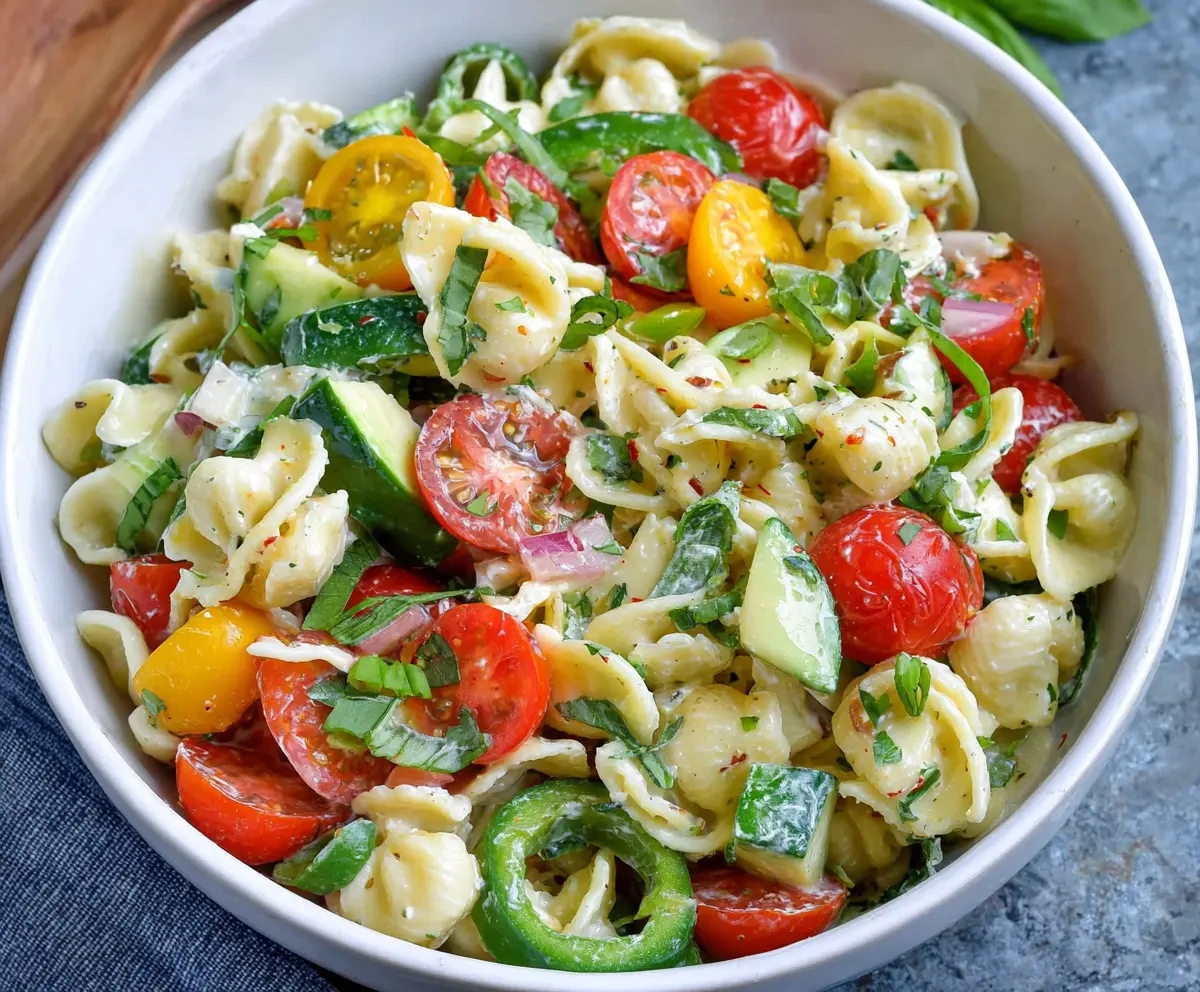 Easy Cilantro Lime Pasta Salad