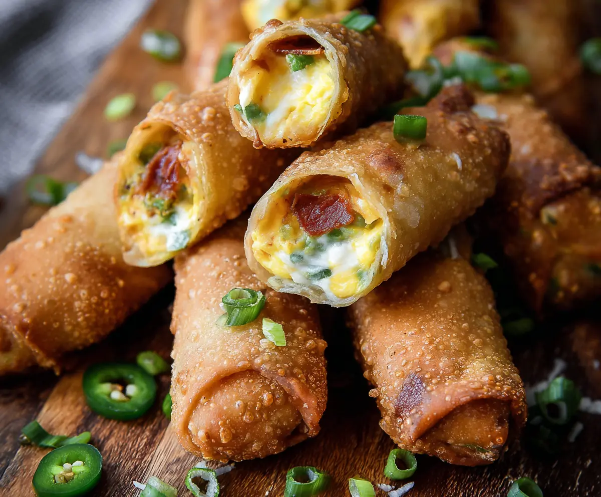 Mini Jalapeno Popper Egg Rolls Recipe