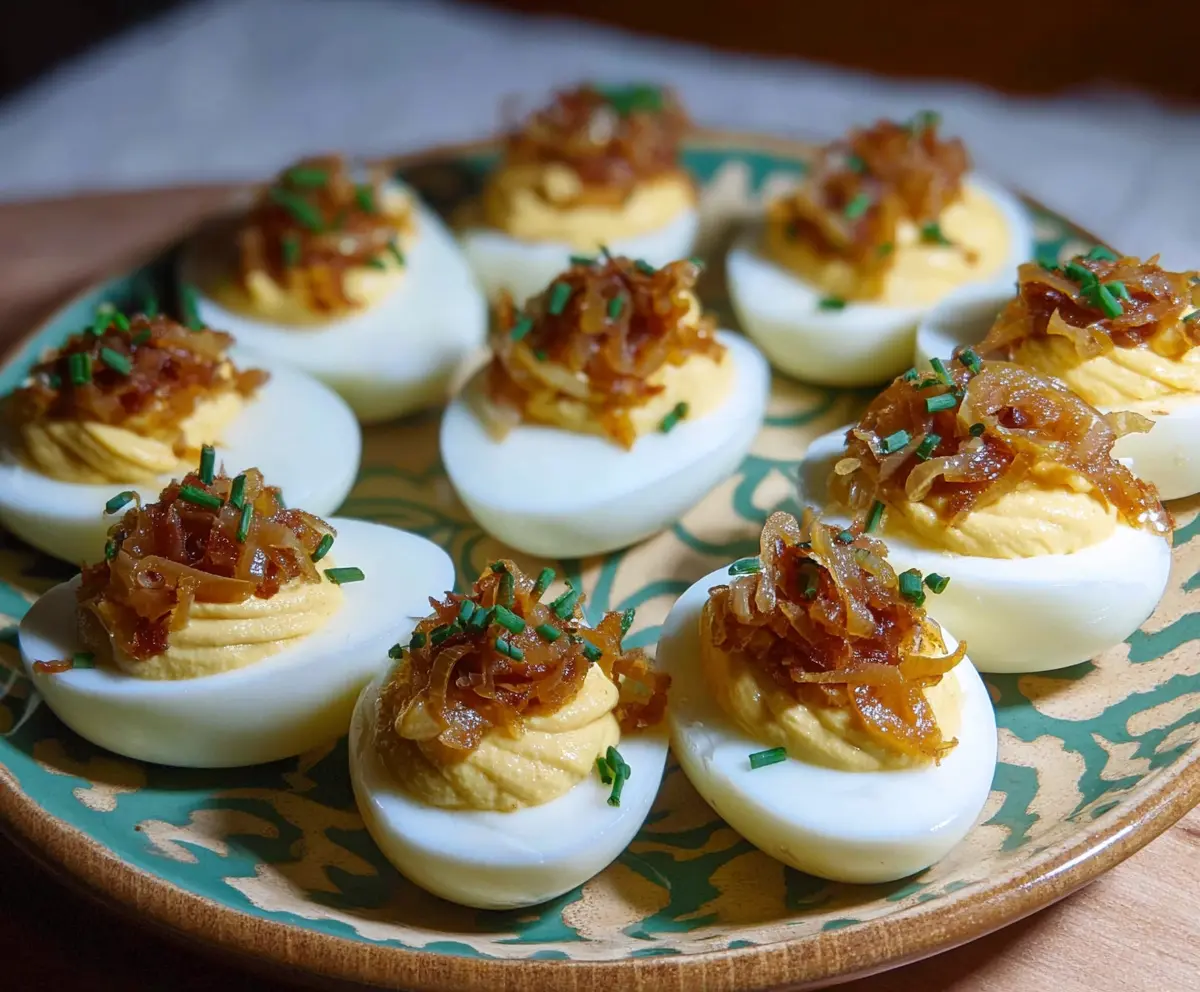 French Onion Deviled Eggs Recipe
