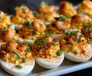 Spicy Crawfish Deviled Eggs
